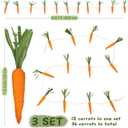 Fullhawl 3 Pack Easter Garland Decor 36 Pcs Artificial Carrot Ornaments 25.5ft Hanging Carrot Banner for Mantel Fireplace Kitchen Party Decorations(Orange,7.5 Inch,Classic Style)