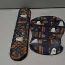 Ghost Book Mousepad with Wrist Rest Halloween Computer Keyboard Mouse Pad Black Cute, Mouse Pad with Wrist Rest for Computer Keyboard, 2 In1 Mousepad with Wrist Support Easy Typing&Relieve Wrist Pai (Dark Color)