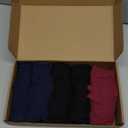 TIICHOO Incontinence Underwear for Men Washable Cotton Leak Proof Boxer Briefs with Long Legs for Bladder Leakage 5 Pack (XL, 2 Black/2 Dark Blue/1 Burgundy)