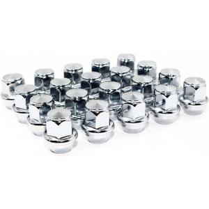 Set of 20 Veritek 12x1.5mm 3/4 19mm Hex 1.25 Inch 31.75mm Length Chrome OEM Factory Style Large Acorn Seat Lug Nuts for Ford Focus Fusion Escape Lincoln MKC MKZ Factory Wheels
