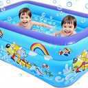 Swimming Pools, Inflatable Swimming Kiddie Pool for Kids Baby, Size 51"3622 Full-Size Durable Thickened Above Ground Family Pool for Summer Water Party, Outdoor Garden, Backyard