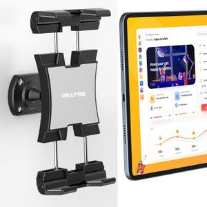 OHLPRO Tablet Wall Mount Holder, 360 Rotating iPad Wall Mount Holder with Drill Screw Base,Compatible with 4.7"-12.9" Devices Including iPad Pro, Mini, Air, Samsung, Kindle, Galaxy Tab