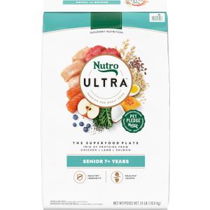 Nutro Ultra Senior Dry Dog Food with a Trio of Proteins from Chicken, Lamb and Salmon, 24 lb Bag Nutro Ultra Senior Dry Dog Food with a Trio of Proteins from Chicken, Lamb and Salmon, 24 lb Bag