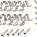 Amarine Made Pack of 10 Stainless Steel Bimini Boat Top PAD Eye, Eye Straps, Tie Down, Kayak Deck Loops, Tie Down Anchor Point, footman's Loop for Kayak Canoe Rigging