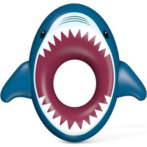 Jasonwell Inflatable Shark Pool Float Shark Floaties Water Fun Summer Beach Swimming Pool Tube Inflatables Ride on Pool Party Raft Lounge Toys for Kids & Adults