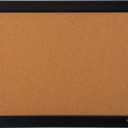Quartet Cork Board Bulletin Board, 17" x 23", Framed Corkboard, Black Frame, Decorative Hanging Pin Board, Perfect for Office & Home Decor, Home School Message Board or Vision Board (79281)