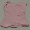 SUUKSESS Women Backless Sexy Going Out Tops Double Lined Open Back Y2k Basic Tee Shirts (Small, Blush)