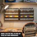 PROSCALE Universal Wall Paint Organizer for Miniatures & Modeling, Vertical Paint Shelf with Flat Shelves (No Holes) for Mixed Bottle Sizes, Compatible with Vallejo, Citadel, Army Painter, AK