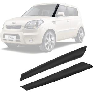 Windshield A-Pillar Trim Molding Set, Compatible with Kia Soul 2010 2011 2012 2013, Front Outer Right Passenger & Left Driver 861702K500 861802K500 86180-2K500 86170-2K500 Window Outside Accessories