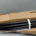 Double Bay Window Curtain Rods 36 to 72 Inches(Center Rod), Black