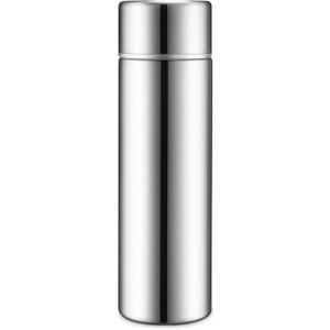 Vesici 1 Pack Mini Water Bottle 4.4 oz Small Insulated Stainless Steel Flask for Purse Leak Proof Pocket Slim Keeps Drink Cold and Hot for Women Kids Lunch Bag Coffee Travel (Silver)