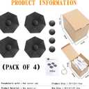 4PCS Full Coverage Wheel Center Hub Caps for Tesla Cybertruck 2024 Accessories - Black Easy to Install, Rust Resistant, Reduce Drag