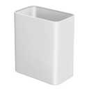 TIPGO Small Metal Trash Can, 2.1 Gallon Slim Trash Can for Bathroom, Wastebasket Garbage Bin for Bedroom, Office, Kitchen, Under Sink (White)