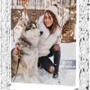 8x10 Picture Frame - Crystal Clear Acrylic Floating Photo Frame for 8x10, 8x8, 6x8 Photos, Horizontal or Vertical Tabletop Display, Transparent, 1Pack