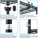 Ulif E10 Clothes Rack（With Stretchable Hanger Rod）Freestanding Clothing Racks for Hanging Clothes，Adjustable Closet Organizer System，Portable Garment Rack 73-97"W x 15" D x 72" H，Max Load 800LBS，Black