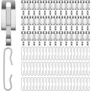 Moxweyeni 96 Pieces Heat Cable Roof Gutter Clips Christmas Light Clips 1.8" De Icing Cable Xmas Light Hooks and Spacers Set Outdoor Decor
