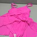 Eomenie One Piece Swimdress Swimsuits for Women Tummy Control Swim Dresses Skirt Bathing Suit (Pink, L)