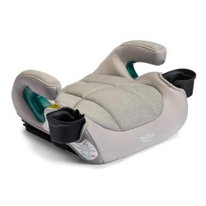 Britax UpNGo Click Backless Booster Car Seat with Rigid Latch, Lightweight and Portable Travel Booster with Slim Design and PosturePlus, Accommodates Kids up to 120 Lbs and 63 Parchment, Mfg Date: 02/07/2026, ED: 02/2036