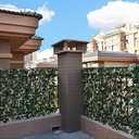 Expandable Fence Privacy Screen for Balcony Patio Outdoor,Decorative Faux Ivy Fencing Panel,Artificial Hedges (Single Sided Leaves)
