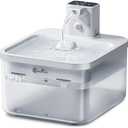 DownyPaws Battery Operated Cat Water Fountain, 84oz/2.5L Fursink Wireless Pet Water Fountain for Cats Inside, Automatic Dog Water Dispenser with Motion Sensor, Ultra Quiet Pump, BPA-Free, White