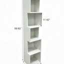 5 Cube Bookshelf, Freestanding 5 Tier Open Display Shelf, Modern Aesthetic Cube Storage Organizer with Eco-Friendly Melamine Surface for Home Office Bedroom Living Room Study, White