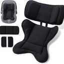 TinlyFinly Infant Insert Compatible with Doona, Graco, Britax, Chicco, Evenflo Car Seat, Adjustable Baby Head Body Support Cushion for Newborn to Toddler, Fits Infant Car Seat and Stroller (Black)
