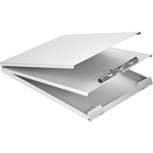 Aluminum Form Holder Storage Clipboard, 12.5" X 9" Silver