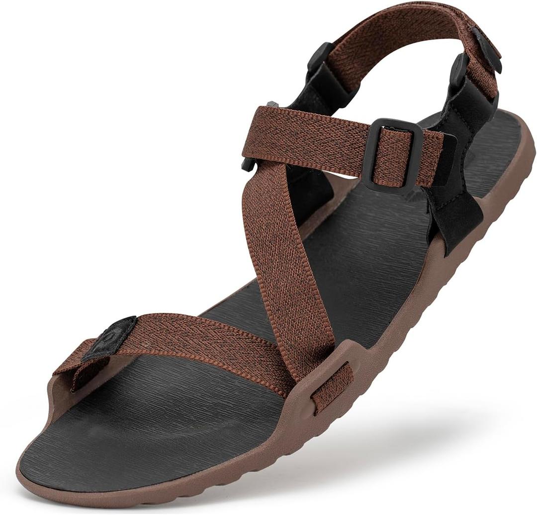 Men's Wide Barefoot Sandals - Minimalist | Zero Drop | Ultralight Trail Running Hiking Sandals Adjustable 