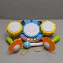 Kid Drum Set for Toddlers 1-3, Baby Drum Set with Microphone Light Up, Toddler Drums Toys for 1 2 3 Year Old Birthday Gift for Boy Girl