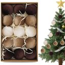 15pcs Christmas Tree Ornaments Velvet Ball,2.36in Flocked Decoration Balls,Shatterproof Multicolor Ornaments Set,Suitable for Xmas Trees,Fireplaces,Room Decorations