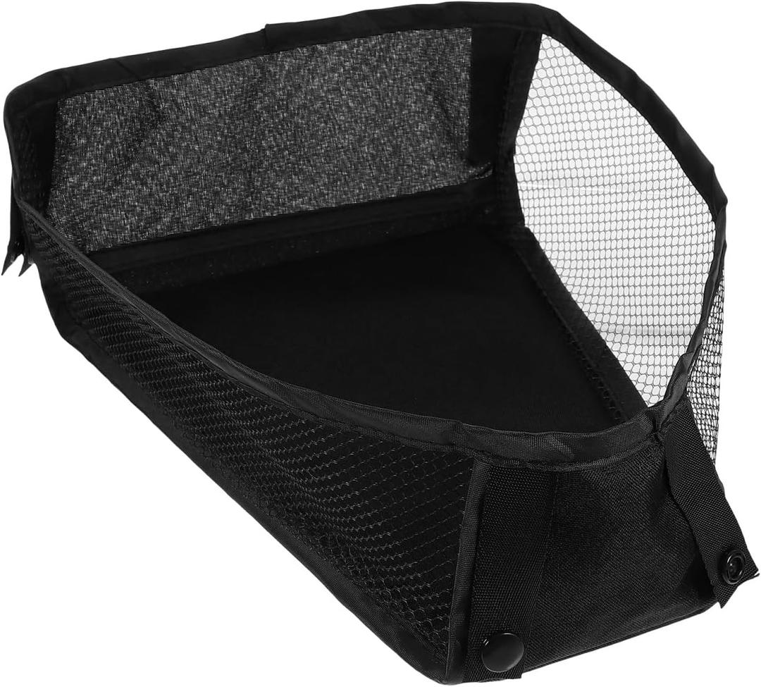 MERRYHAPY Stroller Bottom Storage Bag Mesh Organizer Universal Lightweight Stroller Basket Holder for Diapers Toys Essentials 11.02X4.72X3.93 Inch