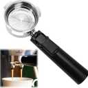 Coffee Espresso Machine Handle Replacement Parts, 3 Ears Cafe Bracket Handle Portafilter Filter Basket for Lidl Silvercrest CM4621 CM4218 KF5002 KF500S Barista with FILTER VASKET