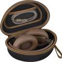Hard Headphone Case for Beats Solo 4, Studio Pro, Solo 3, Studio 3, Solo 2,Over Ear Headphone Carrying Case with Storage Cable Bag Strap for Travel (Black_Coffee)