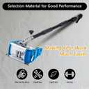 10 inch Drywall Flat Finishing Box, Aluminum Drywall Flat Finishing Box Tool Finishing Mud Box Extension Handle Adjustable Height 41"-65" Plasterboard Wallboard Sheetrock, 10 inches x 40 inches