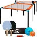 Cipton Slam Pong, Mix Your Favorite Game Slam Ball and Table Tennis, 2 Table Tennis Rackets,1 Slam Ball and 1 Mini Slam Pong Ball, Outdoor Games for Adults and Family, Lawn, Backyard, and Yard Games