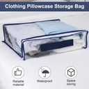 12 Pack Clear Storage Bags,with Zipper 12L Plastic Blankets Storage Bags Waterproof Dustproof Foldable Under Bed Sheet Moving box Closet Organizers for Beddin,Clothing,Duvet,Comforter 15.7x11.8x4Inch