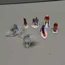 Rileryan 7 PCS Miniature Christmas Town Village People Figurines Set Skating Skiing Mini People for Christmas Village Accessories Decorations