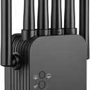 WiFi Extender Signal Booster for Home, New 6X Faster Wireless WiFi Repeater with Ethernet Port, AC1900Mbps Dual Band, Covers up to 12880 sq.ft & 105 Devices, WiFi Booster Compatible with All Routers