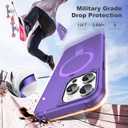 TIANLI Designed for iPhone 12 Pro Max/13 Pro Max Case with Magnetic Invisible Ring Stand [Compatible with Mag-Safe] [Military Drop Protection] Shockproof Anti-Slip Cover for Men Women,Purple