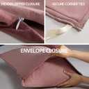 TUMEI 3PCS Velvet Duvet Cover King, Comforter Duvet Cover Set King Size, Luxury Bedding Soft Fluffy Velvet Zipper Closure, Blush Pink (King, No Comforter)