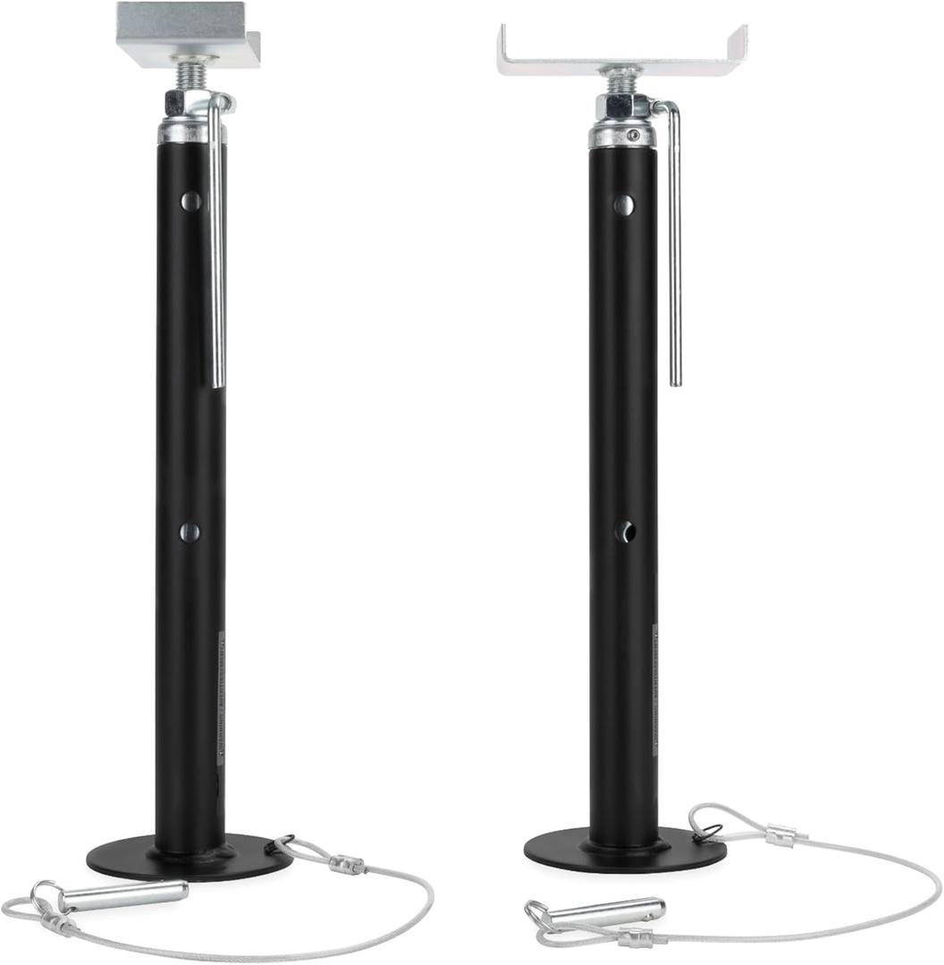 Camco Eaz-Lift RV Slide Out Supports - Heavy-Duty Steel Support Jacks for Camper - Adjustable Height from 19" to 47" with Incremental Lock Positions - Supports Up to 5,000lbs Each - Set of 2 (48866)