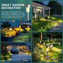 GIGALUMI Solar Lights Outdoor Waterproof, 20 Pack Warm White, Garden Decor Pathway Lights Solar Powered for Yard Patio, Lawn and Landscape