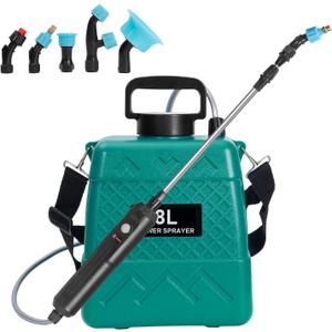 Garden Sprayer 2 Gallon,Battery Powered Sprayer with 5 Mist Nozzles,Telescopic Rod Electric Backpack Sprayers in Lawn & Garden