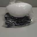 Floor Lamp, LED Standing Lamps with White Plastic Shade, Black Modern Torchiere Floor Lamp, Tall Lamps for Living Room Dorm, Bulb not Included