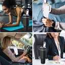 40oz Flip Straw Lid Compatible with Stanley Cup, Upgraded 2-in-1 Straw and Sip Opening Replacement Lid with Dustproof Cover Leakproof Detachable Silicone Lid for 40 oz Tumbler Accessories (Cream)