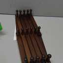 SCUNDA Hat Rack for Wall, Expandable Wall Hat Holder with 16 Hooks, 16 inch Wooden Wall Hook for Baseball Caps,Cowboy, Bag,Hoodie(Brown)