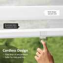 LUCKUP Cordless Zebra Blinds Roller Shades for Window-Dual Layer Sheer Blinds Light Control with Valance Day Night Privacy Light Filtering Fabric, 26" W x 48" H, White