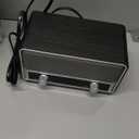 Vintage Wood AM FM Bluetooth Radio with Clock, Digital Clock Radio for Bedroom with LCD Display | 40 Presets | Sleep Timer | No Alarm, Retro Bluetooth Speaker for Office, Kitchen (Black)