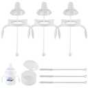 Sippy Cup Soft Conversion Kit for Philips Avent Anti-Colic Baby Bottle, Toddler Transition Kit with Silicone Sippy Spout Nipple, Weighted Straw, Bottle Handle, Cleaning Brush, 3-Pack