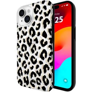 kate spade new york iPhone 15 Case / 14 / 13, Compatible with MagSafe - City Leopard Black